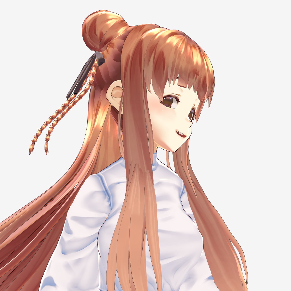 お団子三つ編みロングヘアプリセット 無料版 - VRoid Hub