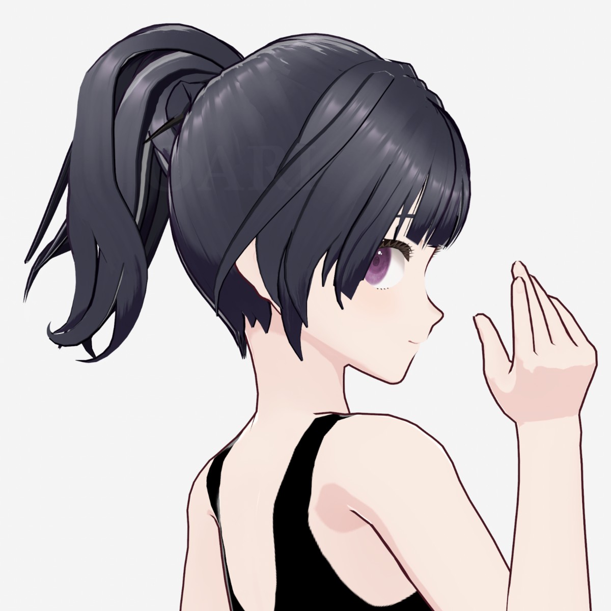 【ポニーテール】 VRoid】ショートポニーテールヘアプリセット / Short ponytail