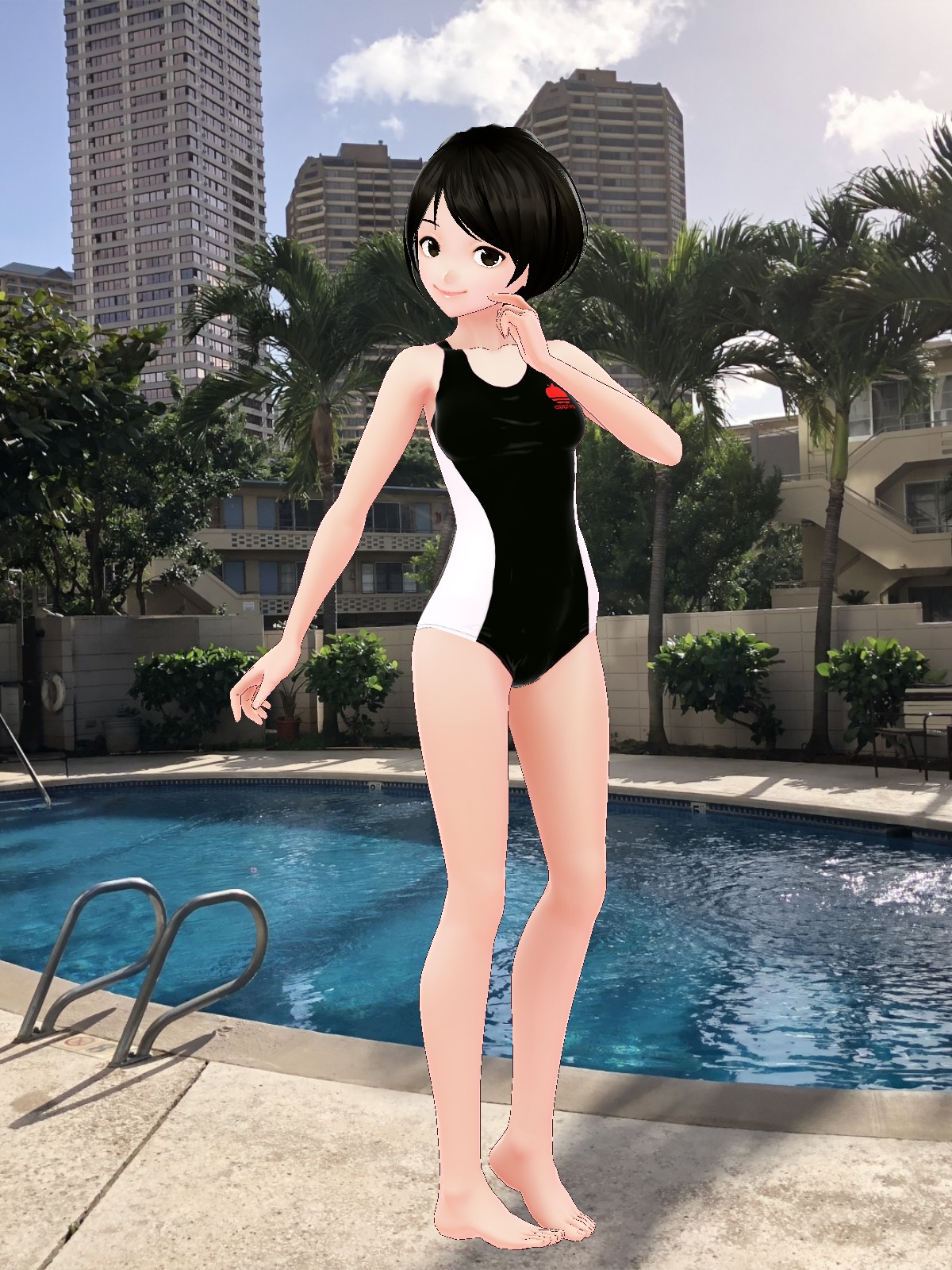 α1 ホロライブ ビキニ&二人で柔軟体操 風真いろは&ラプラス スリーブ&プレマ swimsuit, Hololive, hololive / ホロライブ 風間いろは 水着