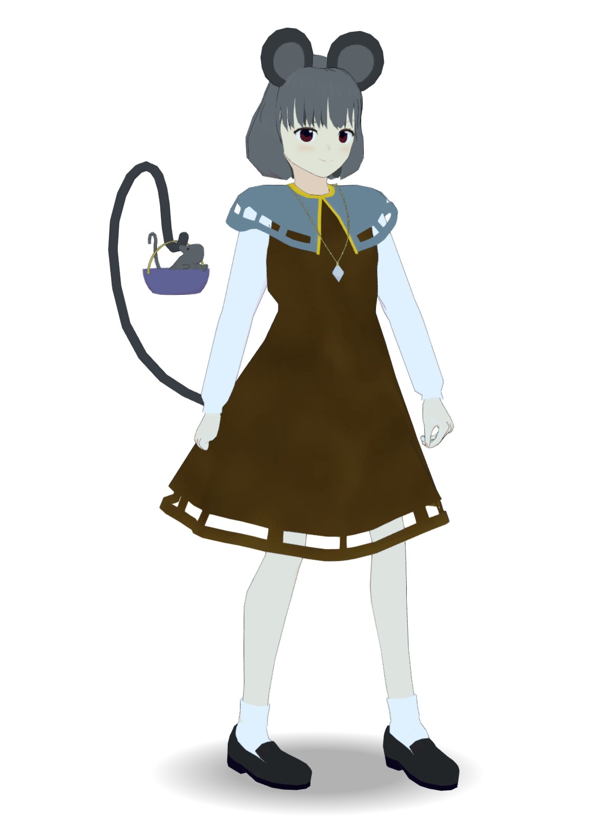 東方project イラスト　色紙　ナズーリン　偽ナズ等　4枚セット 自作 手描き ペン画 イラスト☆ナズーリン☆東方プロジェクト