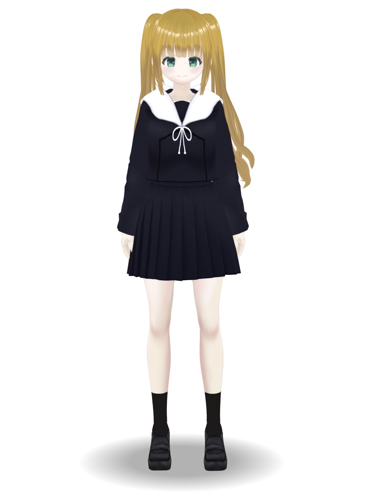 VRoidテクスチャ】学生さんのセーラー服を使用したモデル