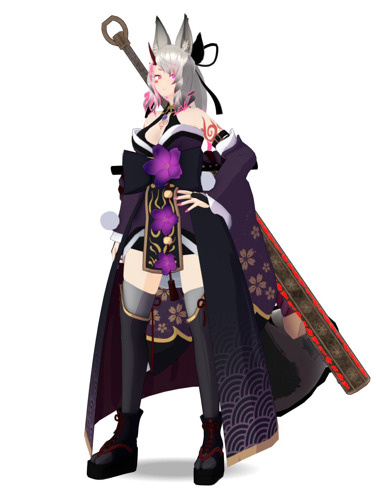 3Dmodel】冰刃 雪那【ModularAvatarギミック付】/Ice Blade