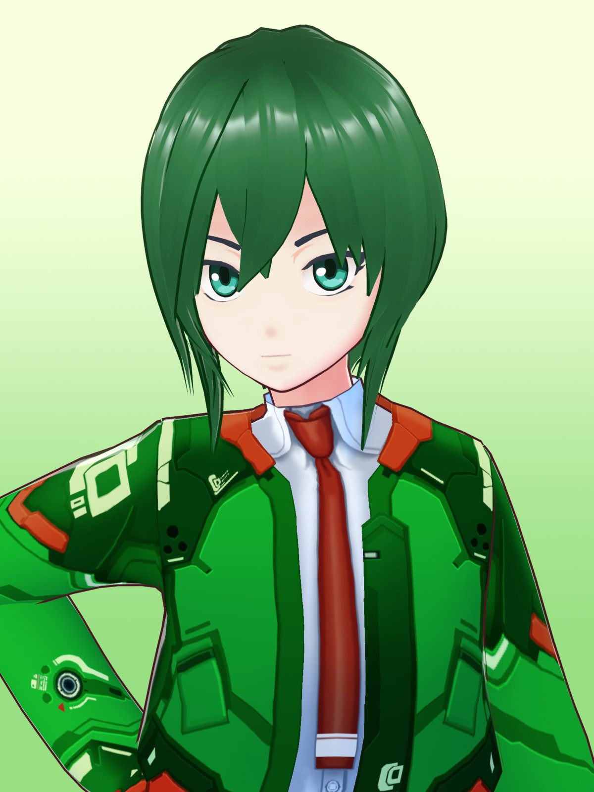 サイバー風(4 color variations) サイバー風（ツインテール 青
