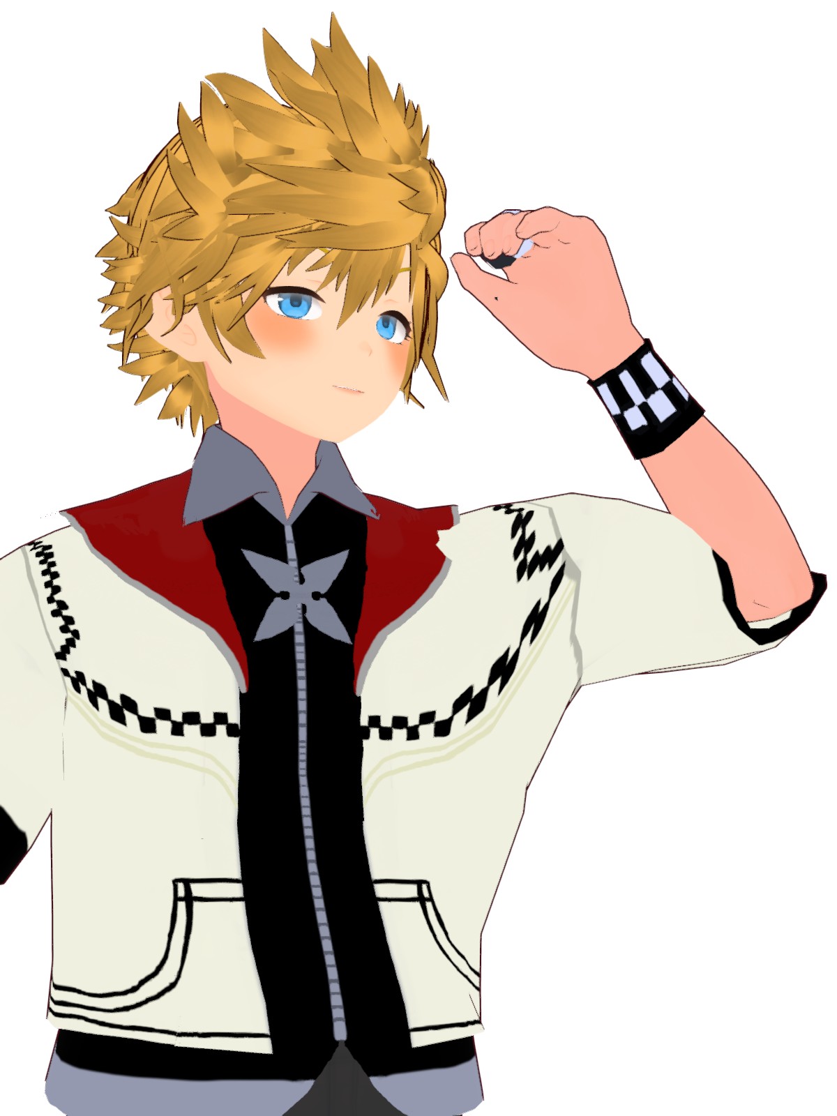 【樹里】キングダムハーツ 2  ロクサス　私服　ウィッグ（未加工） KH2 ロクサス セット済みウィッグ コスプレ用 - メルカリ