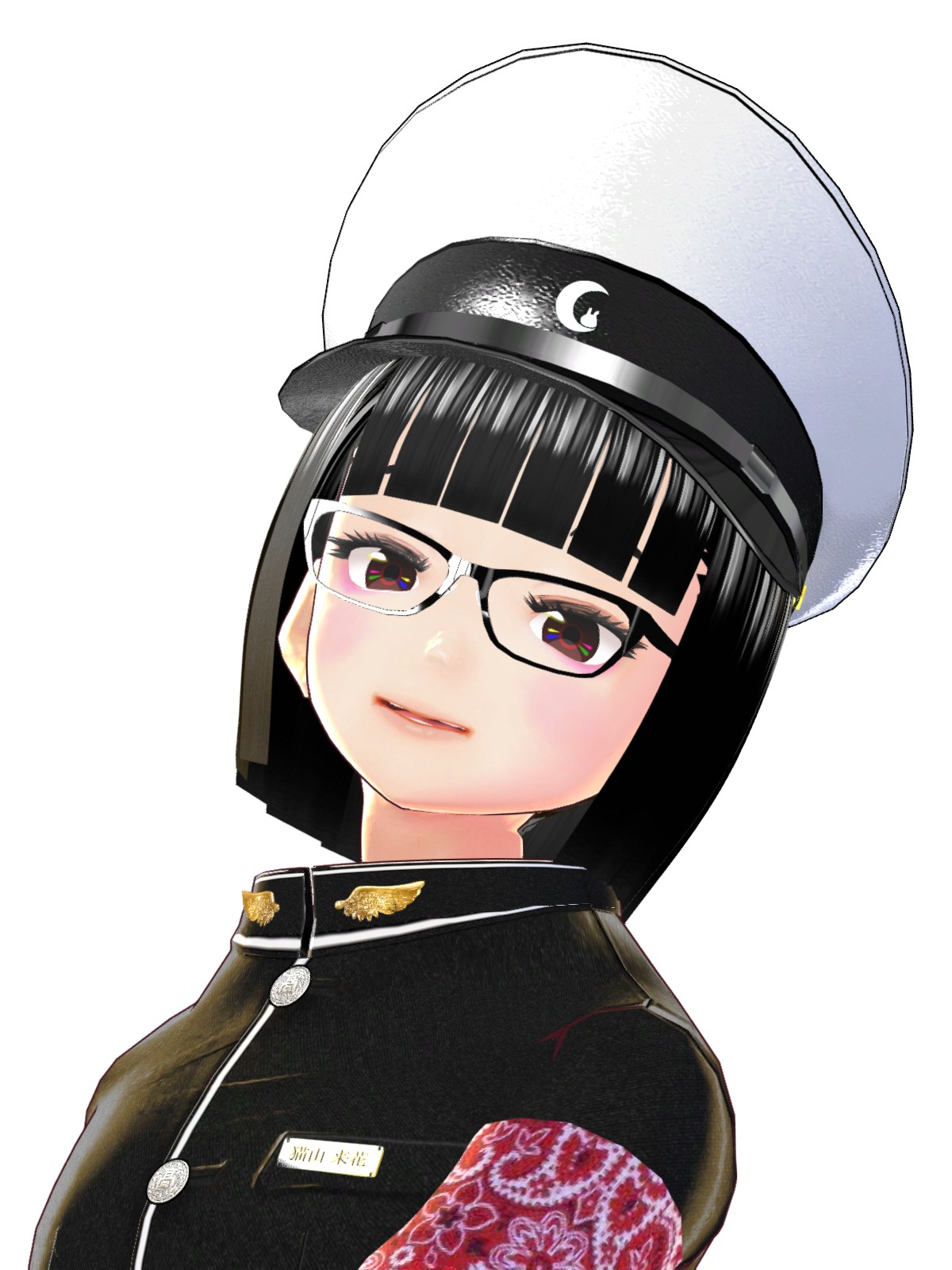 猫山来花 ☑️学帽（軍帽）白 - VRoid Hub