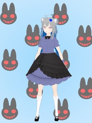 ほわほわの立ち耳うさぎちゃんU^ェ^U♡ドールアニマル うさ耳 うさ耳たぬき - VRoid Hub