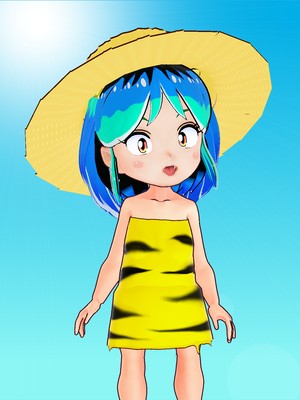 ラムちゃん(LUM-chan) 令和ラムちゃんトラ柄ビキニ - VRoid Hub