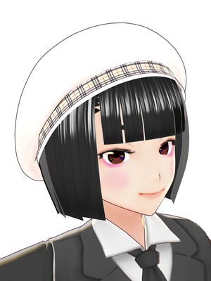 Studio Kimiko 白いお花のベレー帽　ブラック 8692428381781536377.png