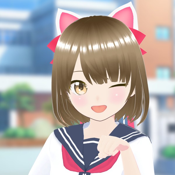 ねこ学園セーラー服 紺白-冬服 - VRoid Hub