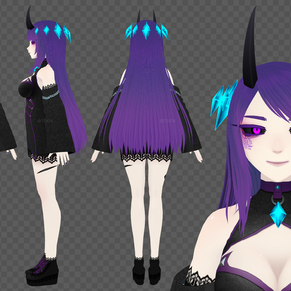 紫虎⁠✧様　　赤髪 TSIOXさんの写真・動画 #Twitch #VTuber #AsterellaStar #悪魔