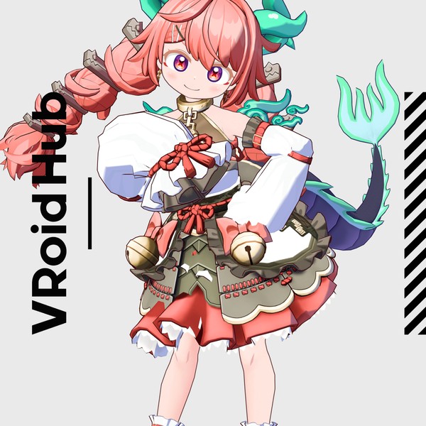 くまま様(⁠ノ⁠◕⁠ヮ⁠◕⁠)⁠ノ⁠*⁠.⁠✧　③ ここのつさま ピンク - VRoid Hub