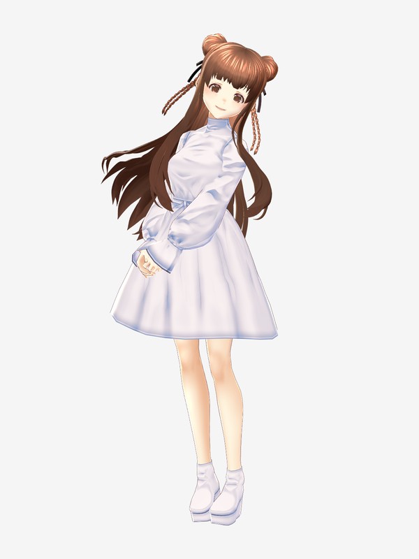 お団子三つ編みロングヘアプリセット 有料版 - VRoid Hub