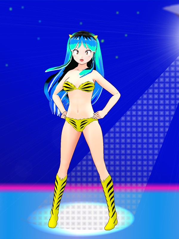 ラムちゃん(LUM-chan) 令和ラムちゃんトラ柄ビキニ - VRoid Hub