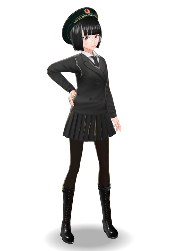 猫山来花 ☑️学帽(軍帽)黒 - VRoid Hub