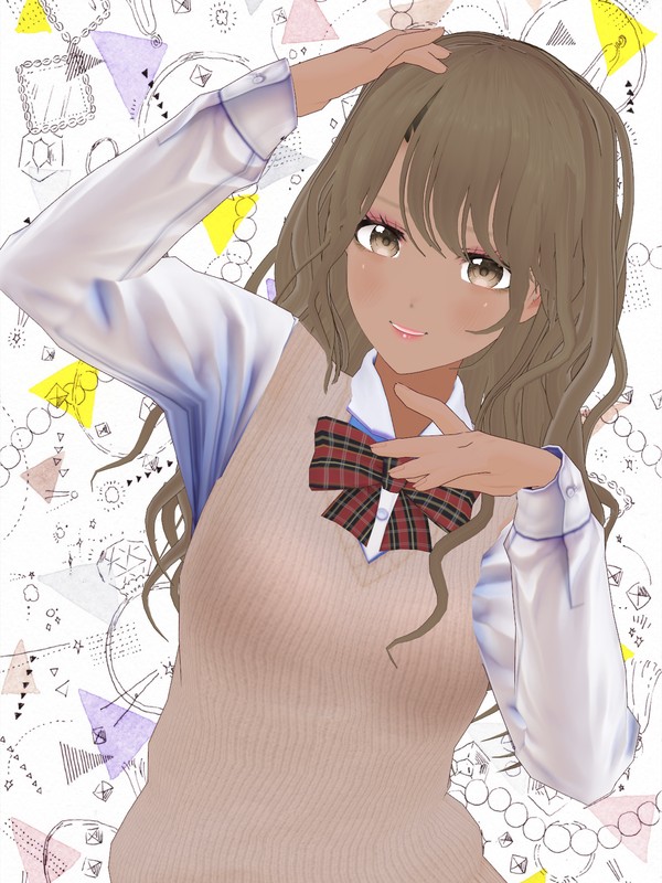 ずっと気になってた 超絶カワイイ☆ギャル さわちゃん - VRoid Hub テレビ台
