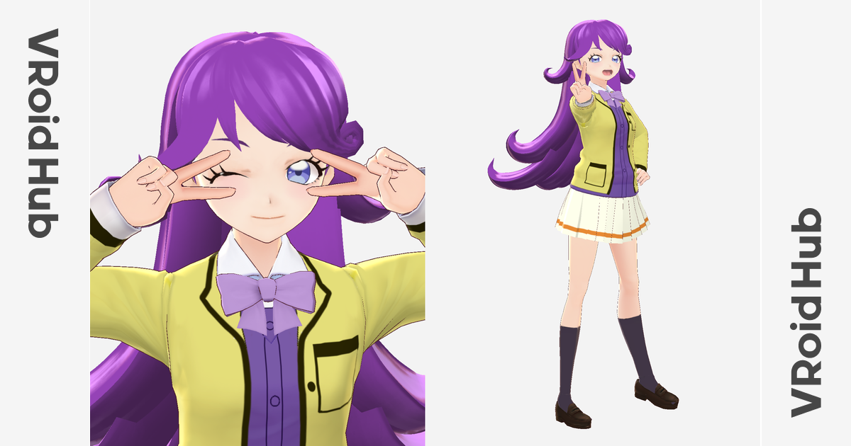 紫藤める 風 制服ver Vroid Hub